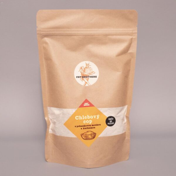 Chlebový cop s pohankovou moukou a kurkumou