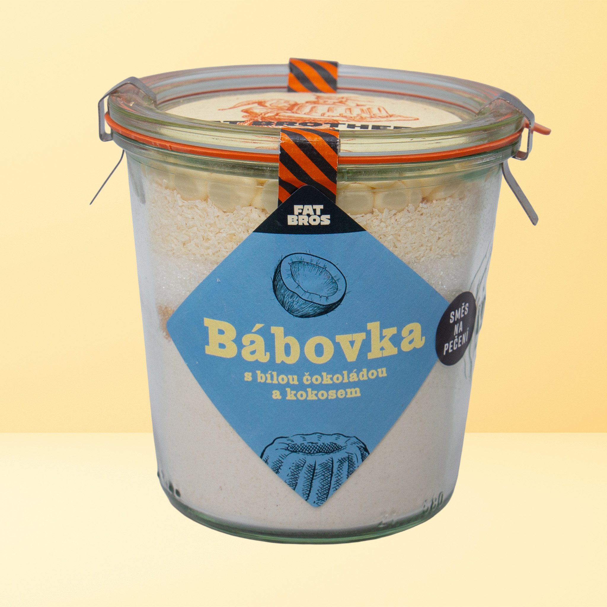 babovka bila coko kokos Kokosová bábovka s bílou čokoládou - v dóze