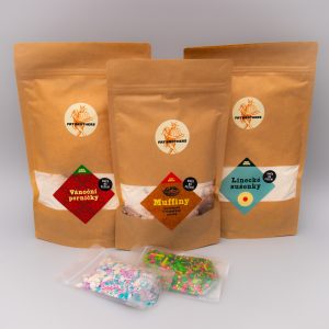 Vánoční sada pečeme s dětmi – směsi na pečení a posypy