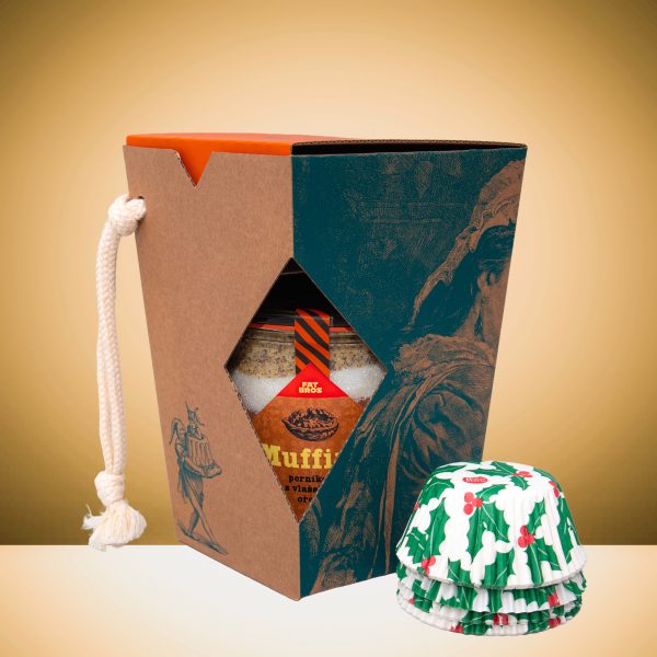 Perníkové muffiny s ořechy a kakaem - směs na pečení v dóze a dárkovém balení