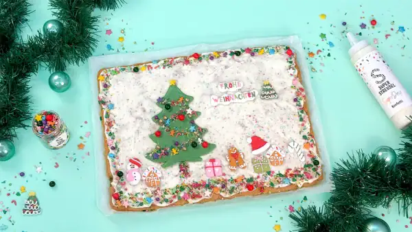 Vánoční cukrový posyp na koláče a dorty Veselý vánoční shon