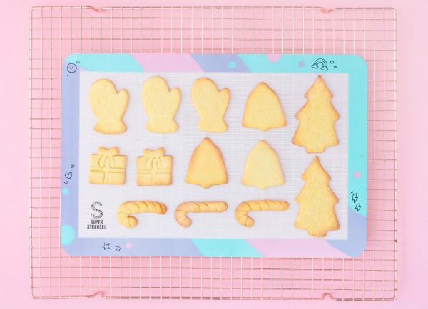 Velká sada klasické červeno-zelené Vánoce - perníky, 3 polevy, posyp a silikonová podložka zdarma