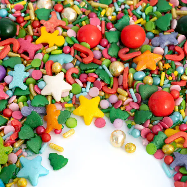 Vánoční cukrový posyp na koláče a dorty Veselý vánoční shon