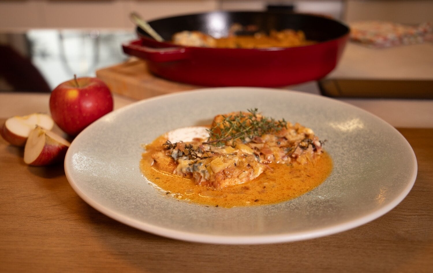 Kuřecí prsa na normandský způsob