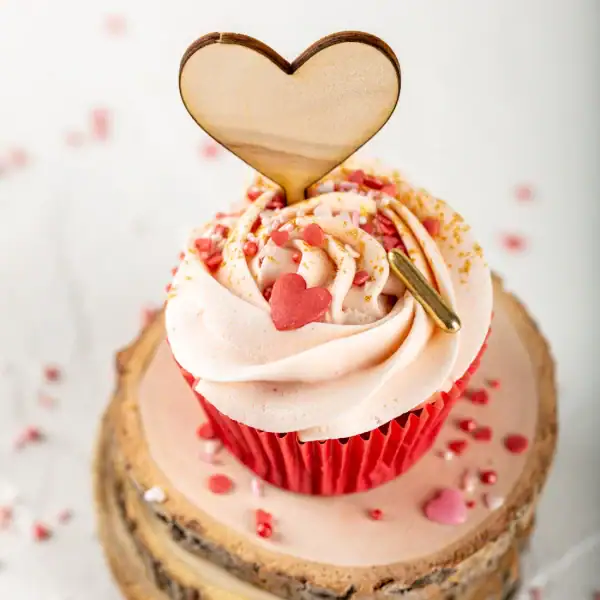 Velká srdíčková sada - bábovka, muffiny, 3 polevy, posyp