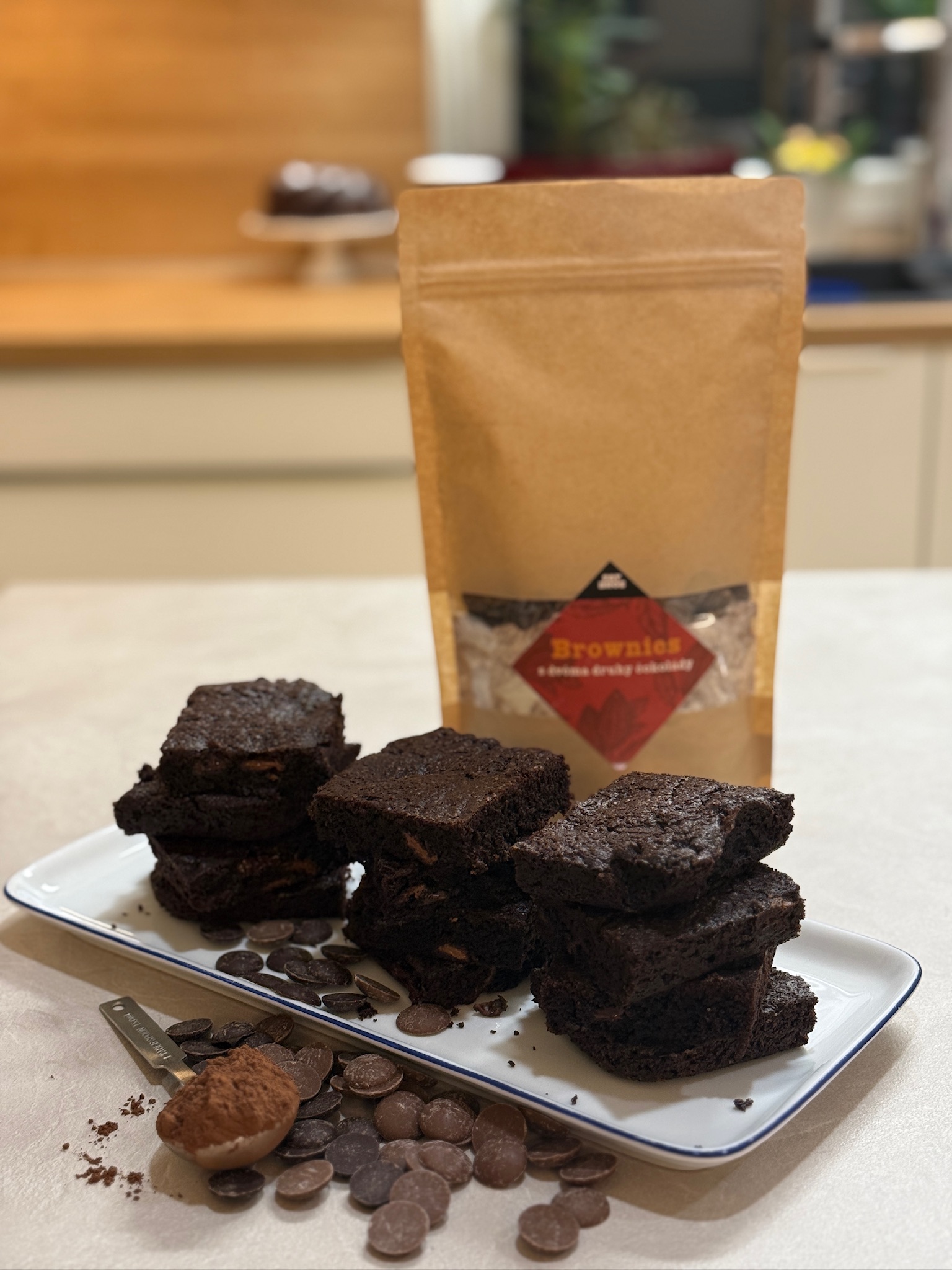 IMG_3051 2 Extračokoládové brownies se 2 druhy čokolády - směs na pečení